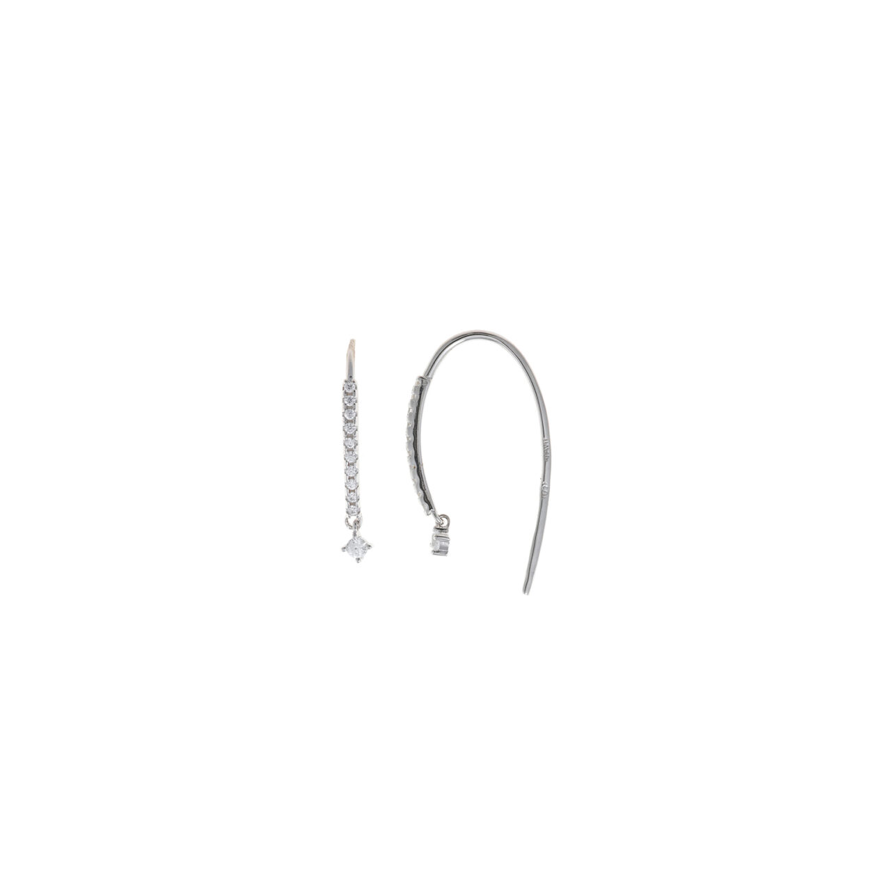 PENDIENTES PLATA CHAPADO O PLATEADO DORADO BARRA CIRCONITAS - Imagen 2