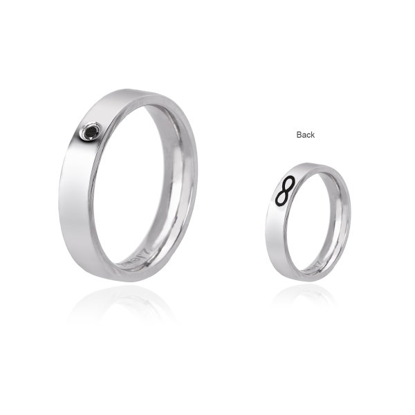 Anillo de acero 316L circonitas 2Jewels