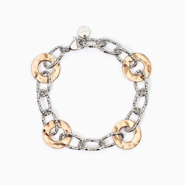 Pulsera de acero 316L PVD rosado 2Jewels