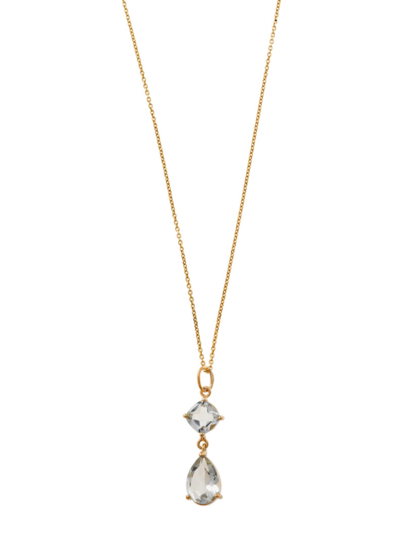 COLLAR PLATA CHAPADO DORADO VERDE AMATISTA SALVATORE