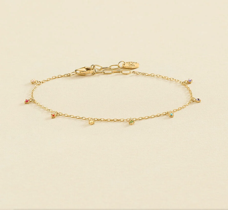 Pulsera de cadena IRIS Multicolor / CHAPADO Oro AGATHA PARIS