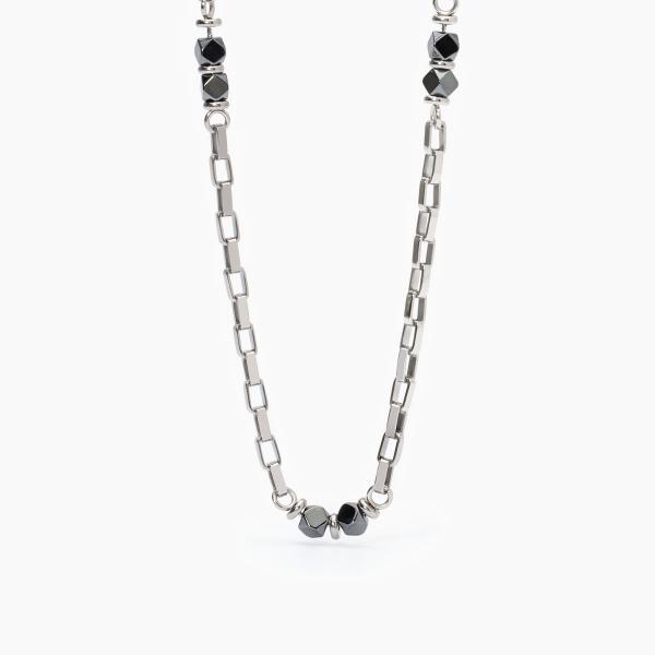 Collar de acero 316L hematita 2Jewels