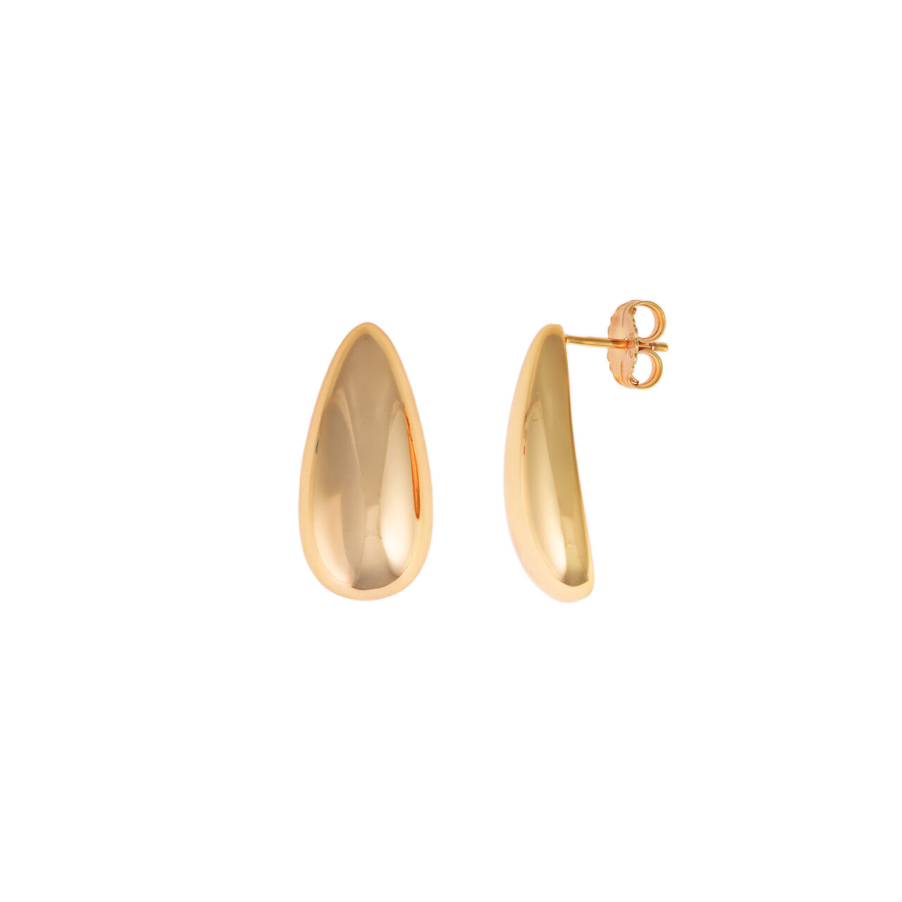 PENDIENTES PLATA CHAPADO DORADO PERA LISO SALVATORE
