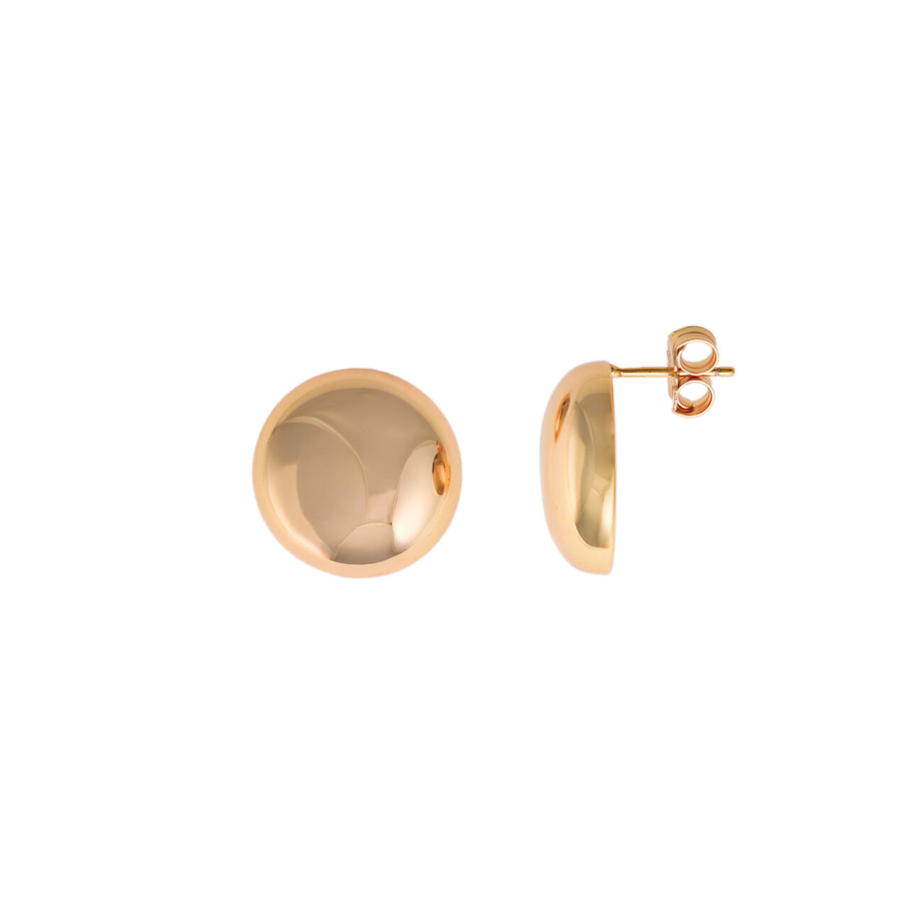 PENDIENTES PLATA CHAPADO DORADO CIRCULO LISO SALVATORE