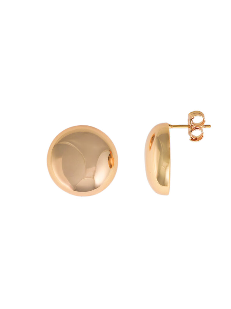 PENDIENTES PLATA CHAPADO DORADO CIRCULO LISO SALVATORE
