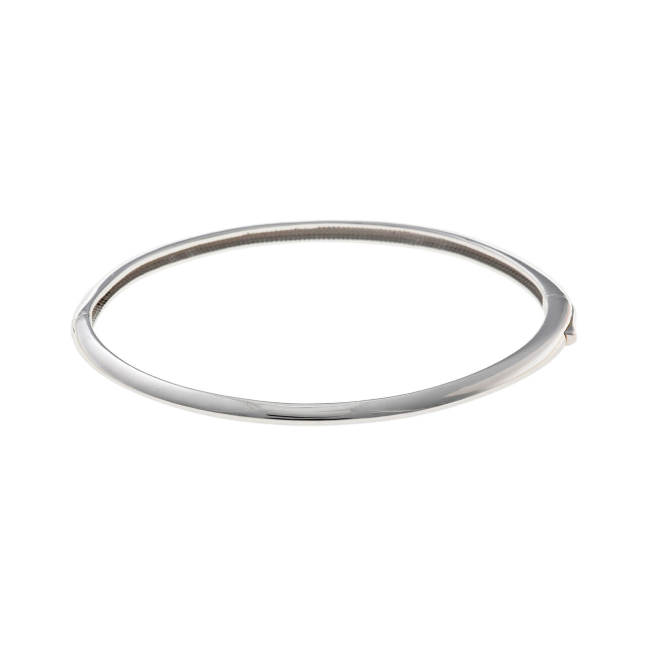 PULSERA PLATA RODIO TUBO PLANO LISA SALVATORE