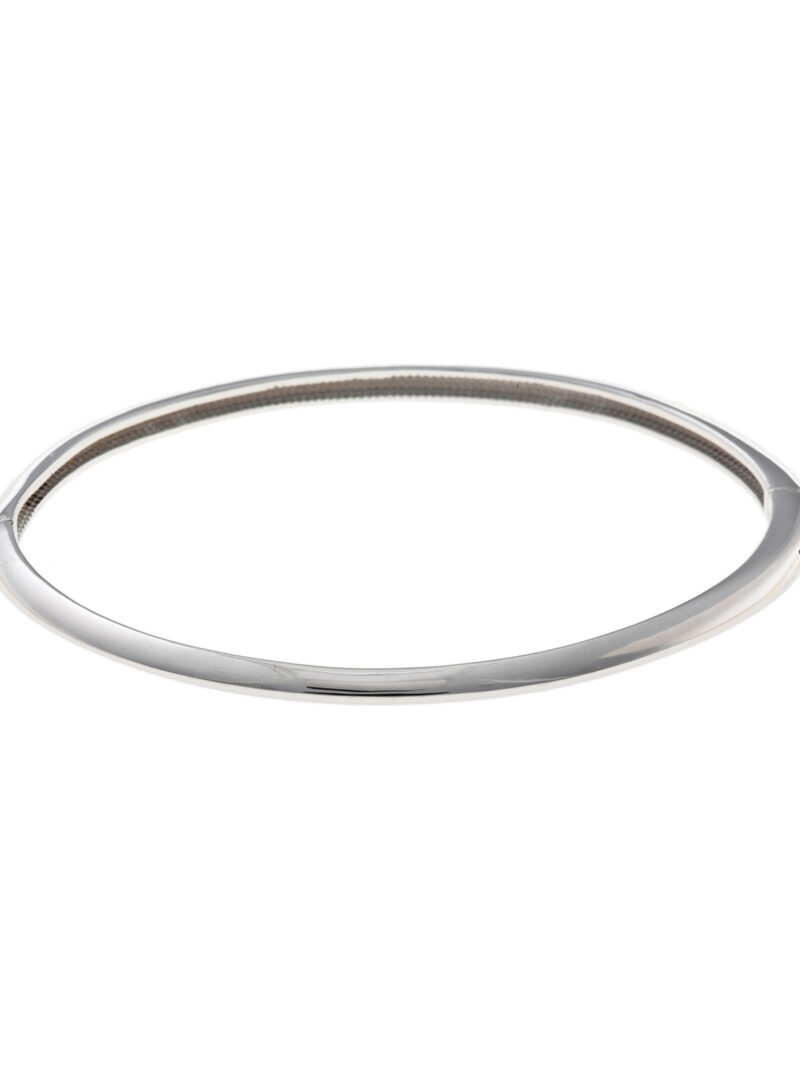 PULSERA PLATA RODIO TUBO PLANO LISA SALVATORE