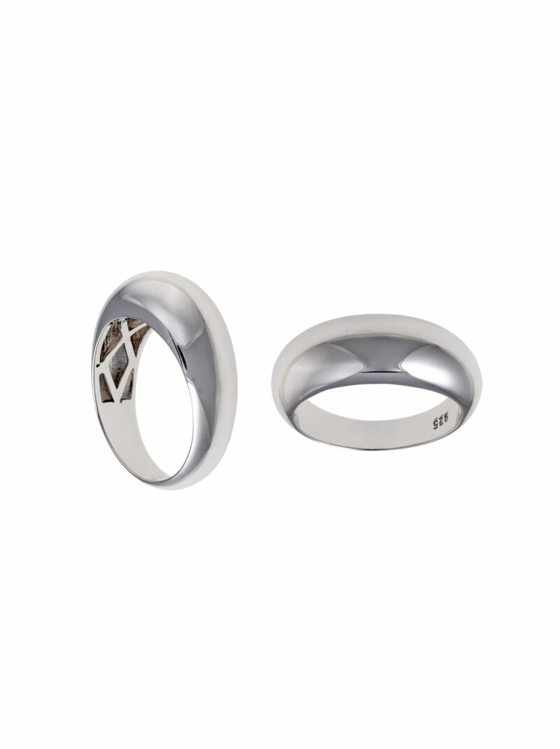 SORTIJA PLATA RODIO O CHAPADO REDONDO LISO SALVATORE