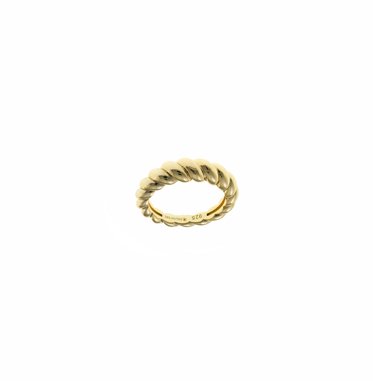 SORTIJAS PLATA o CHAPADO DORADO GALLONADA SALVATORE