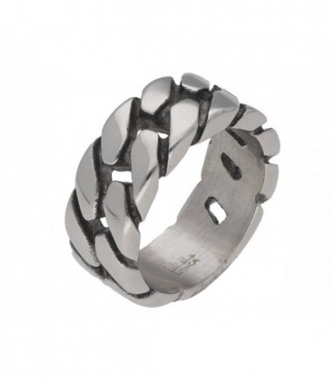 Anillo acero eslabón Liska mate o brillo