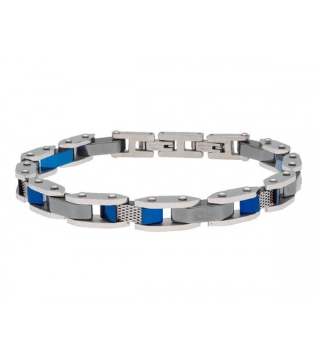 Pulsera acero azul / gris Liska