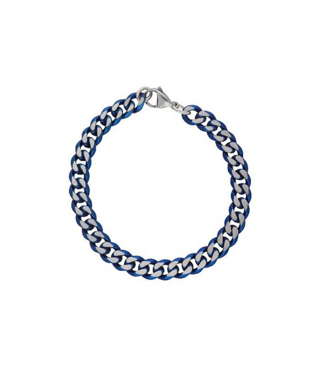 Pulsera acero azul bicolor Liska