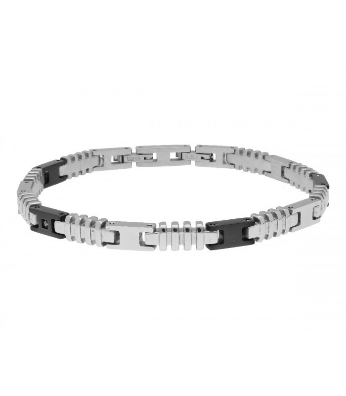 Pulsera acero en azul o negra Liska