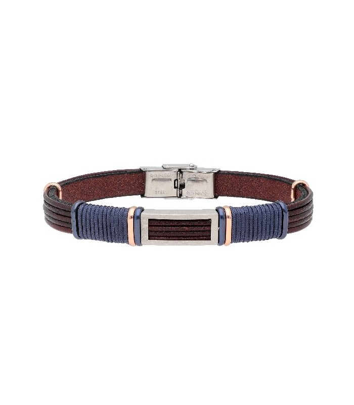 Pulsera piel y acero Liska