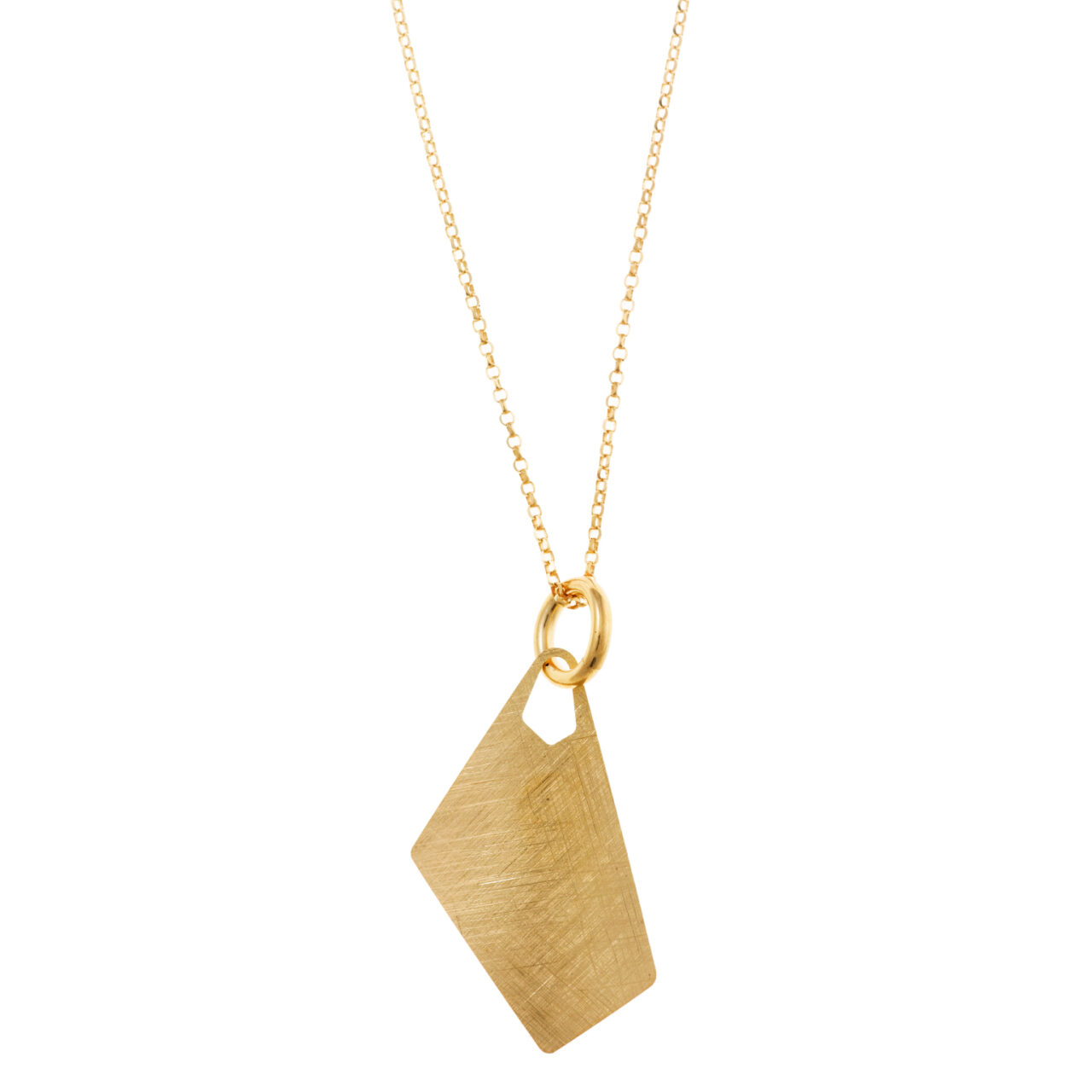 COLLAR PLATA CHAPADO DORADO RECTANGULO DESIGUAL SALVATORE