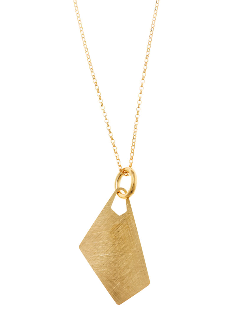 COLLAR PLATA CHAPADO DORADO RECTANGULO DESIGUAL SALVATORE