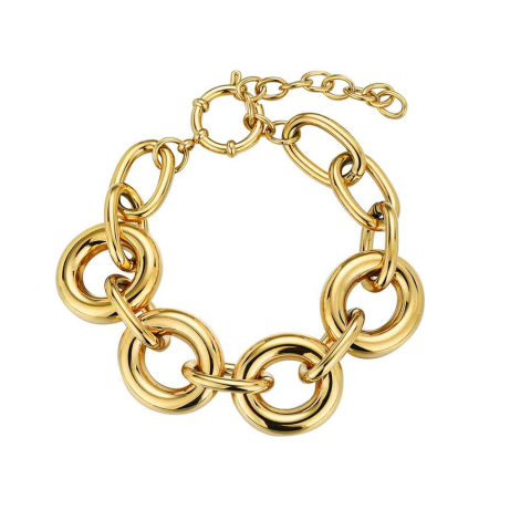 PULSERA ACERO 316 CHAPADO ORO 18 KT ROCÍO MARTÍN