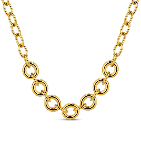 COLLAR ACERO 316 CHAPADO ORO 18 KT ROCÍO MARTÍN