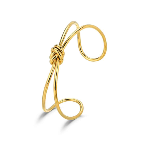 BRAZALETE ACERO 316 CHAPADO ORO 18 KT NUDO ROCÍO MARTÍN