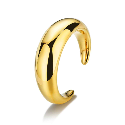 BRAZALETE ACERO 316 CHAPADO ORO 18 KT BOMBÉ DISMINUCIÓN ROCÍO MARTÍN