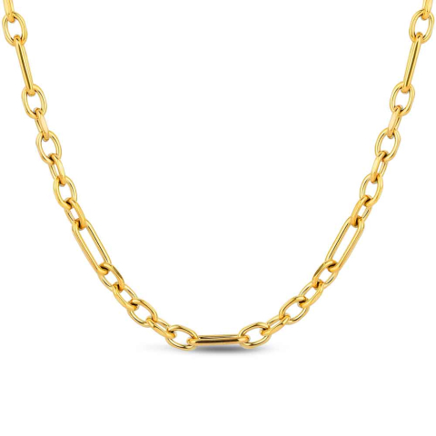 COLLAR ACERO 316 CHAPADO ORO 18 KT ROCÍO MARTÍN (varias medidas)