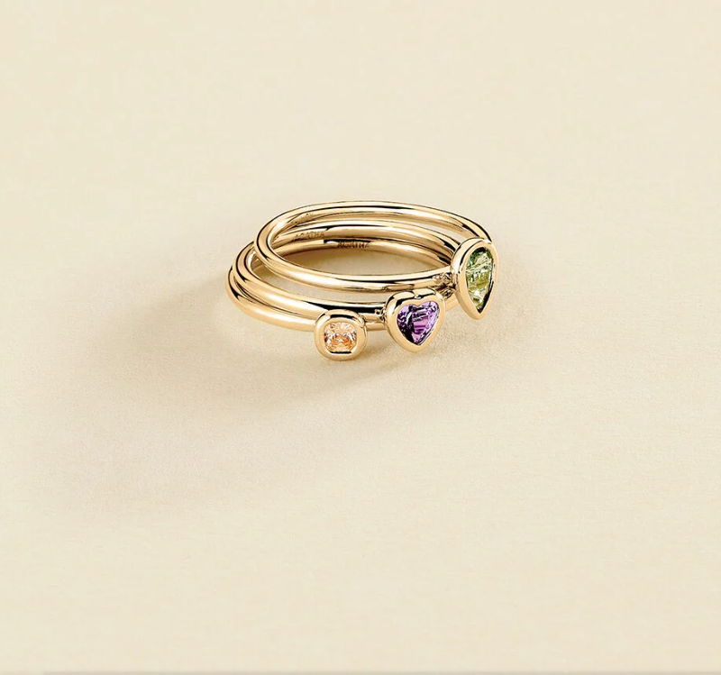 ANILLO FINO TRIO CZ DIFERE BISUTERIA AGATHA PARIS