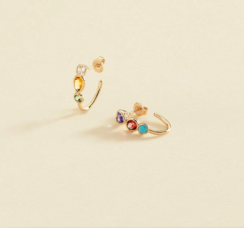 Pendientes criollas Candy multicolor BISUTERIA AGATHA PARIS