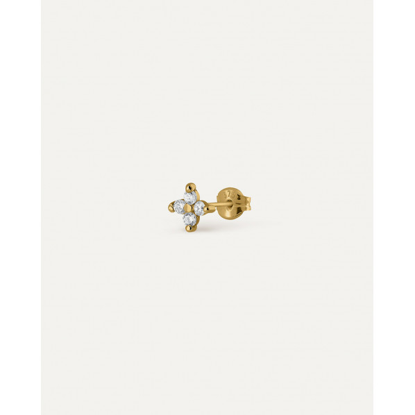 PENDIENTE FLOR ORO 9K BEA SOLDADO