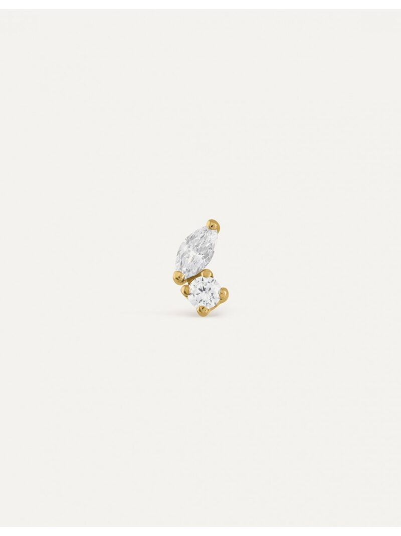 PENDIENTE LEAFLESS CRYSTAL ORO 9K BEA SOLDADO