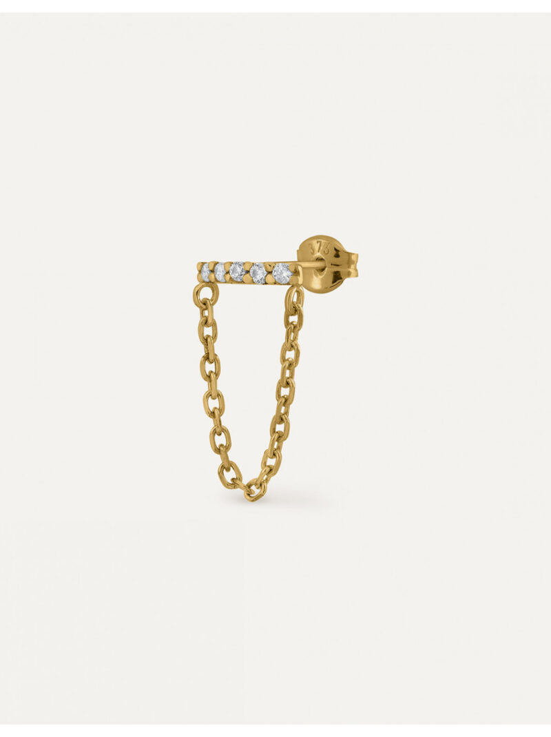 PENDIENTE STONE CHAIN ORO 9K BEA SOLDADO