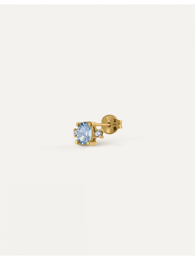 PENDIENTE OVAL MINI AGUAMARINA PERIDOTO ORO 9K