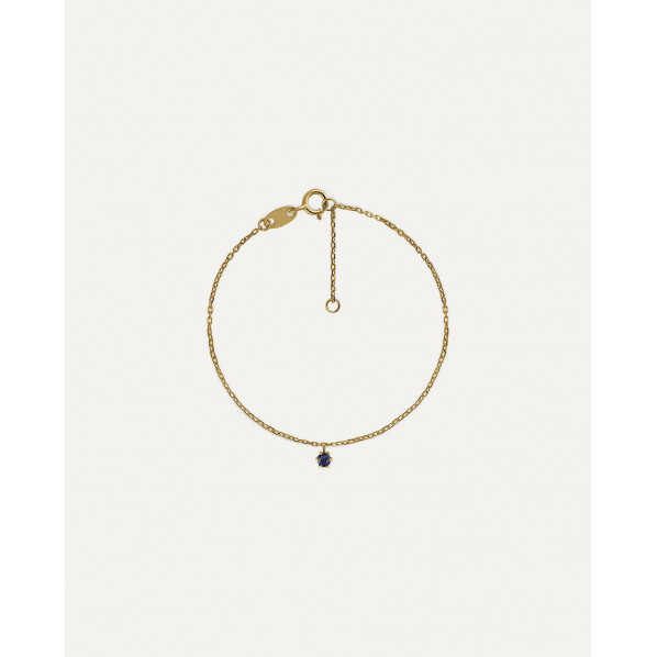 PULSERA CADENA GARRA ZAFIRO ORO 9K BEA SOLDADO