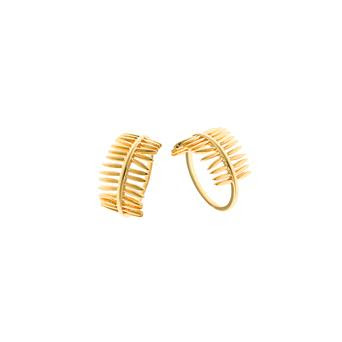 SORTIJA PLATA CHAPADO DORADO HOJA ARECA SALVATORE