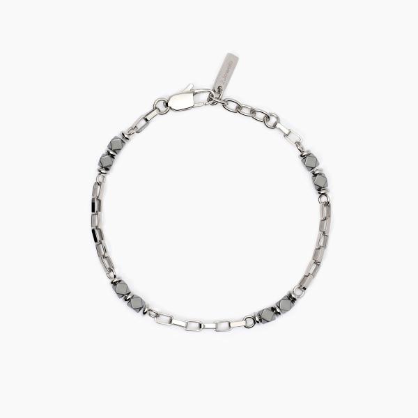Pulsera de acero 316L hematita 2JEWELS