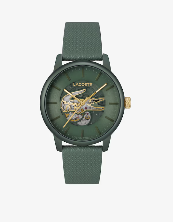 Reloj automático con correa de cuero Lacoste.12.12