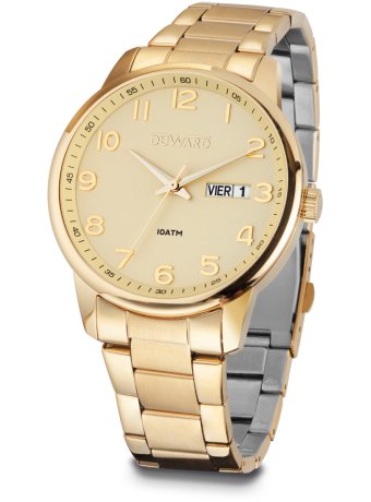 RELOJ CABALLERO ACERO DORADO ELEGANCE ARA DUWARD