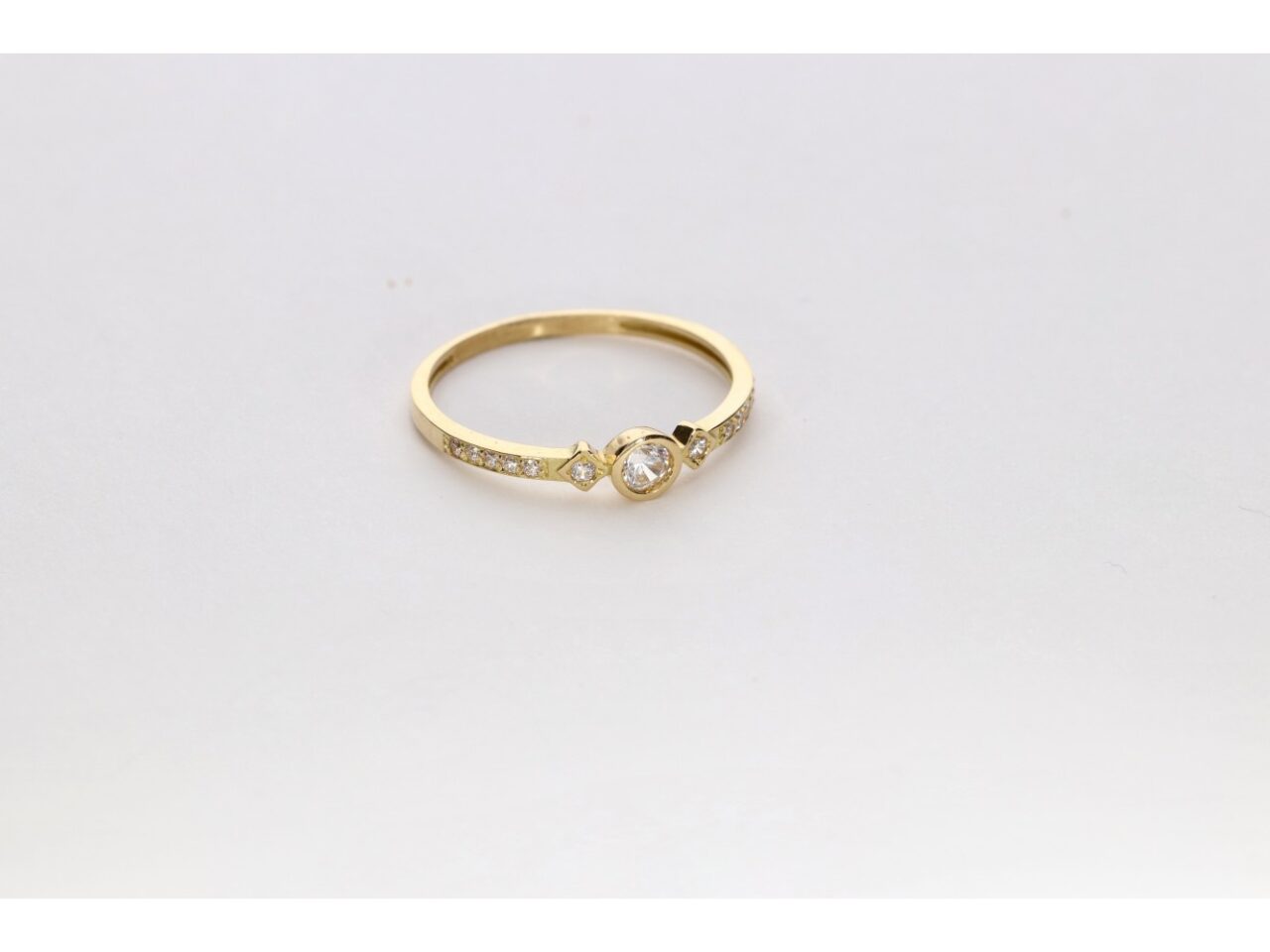 SORTIJA ORO 18K FINO CHATON CIRCONITAS - Imagen 3