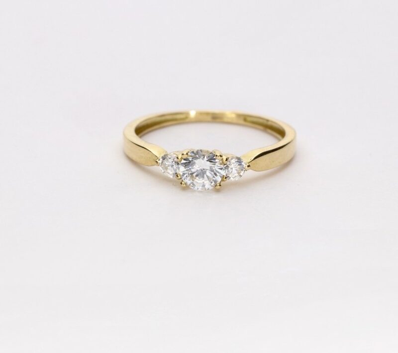 SORTIJA ORO 18K TRESILLO CIRCONITAS