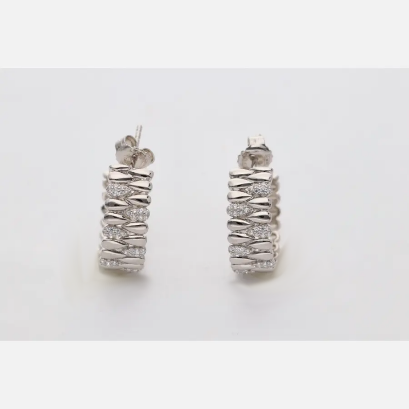 PENDIENTES  PLATA 1º LEY ARO CIRCONITAS