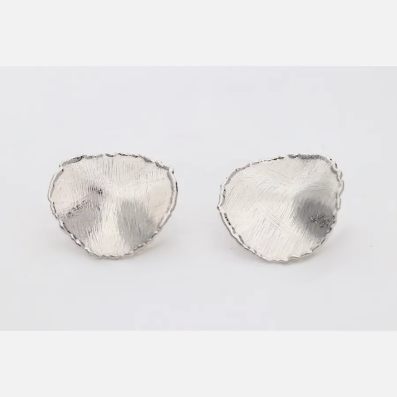PENDIENTE PLATA 1º LEY  CIRCULO PLANO CON BORDES