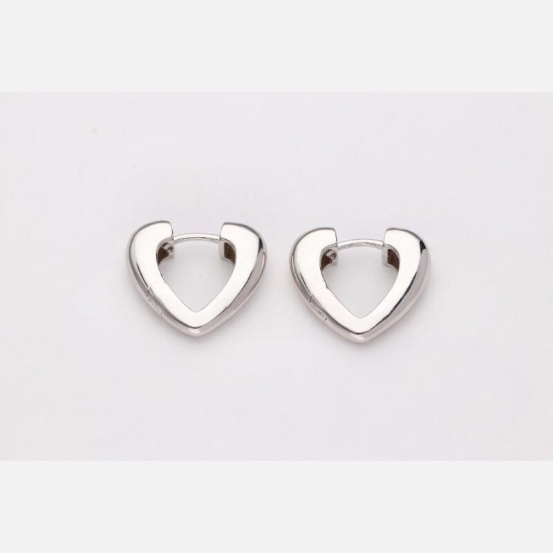 PENDIENTE ARO PLATA 1º LEY FORMA CORAZÓN