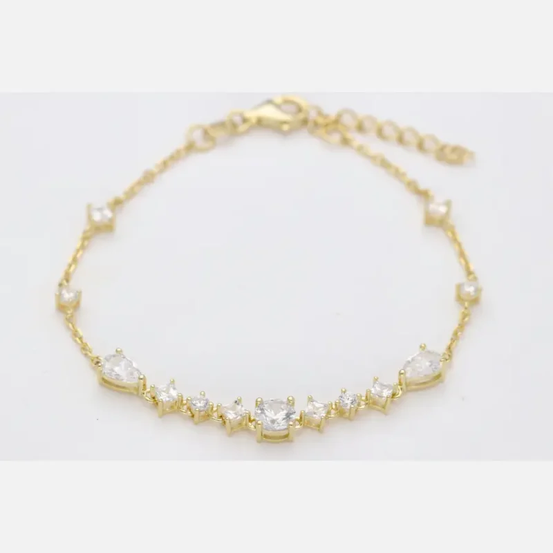 PULSERA PLATA 1º LEY CIRCONITAS CHAPADA