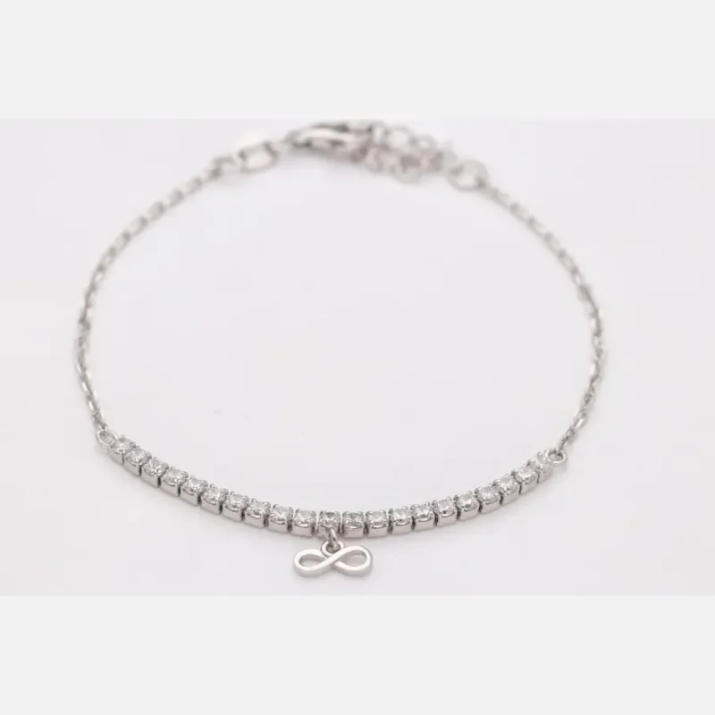 PULSERA PLATA 1º LEY INFINITO CIRCONITAS