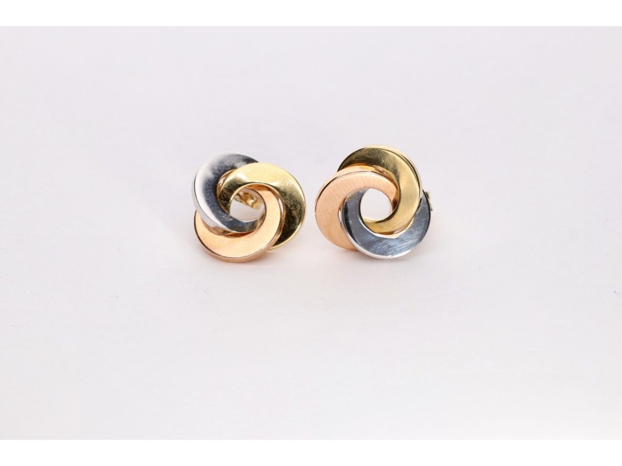 PENDIENTE ORO 18K TRICOLOR