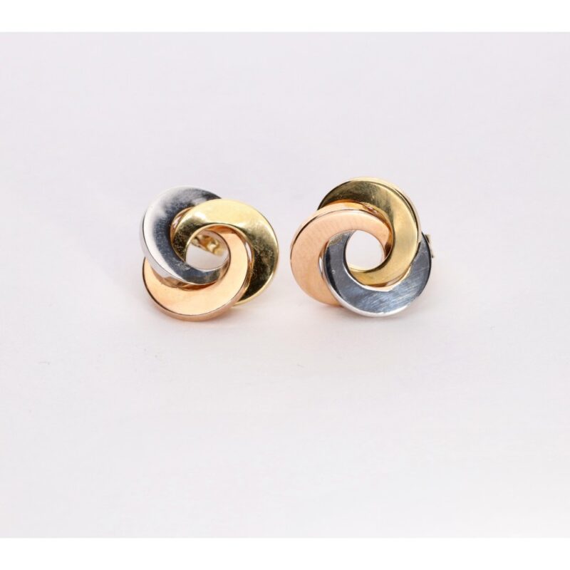 PENDIENTE ORO 18K TRICOLOR