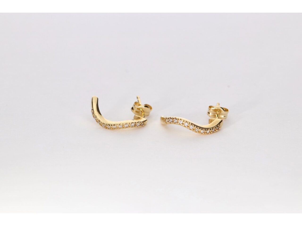 PENDIENTES ORO 18K  FORMA CIRCONITAS C. PRESIÓN