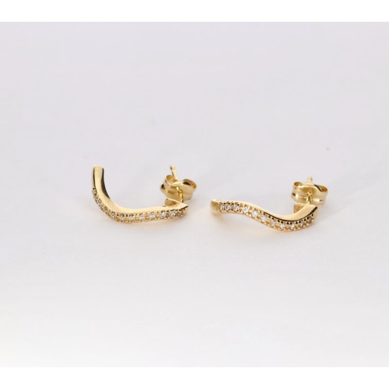 PENDIENTES ORO 18K  FORMA CIRCONITAS C. PRESIÓN