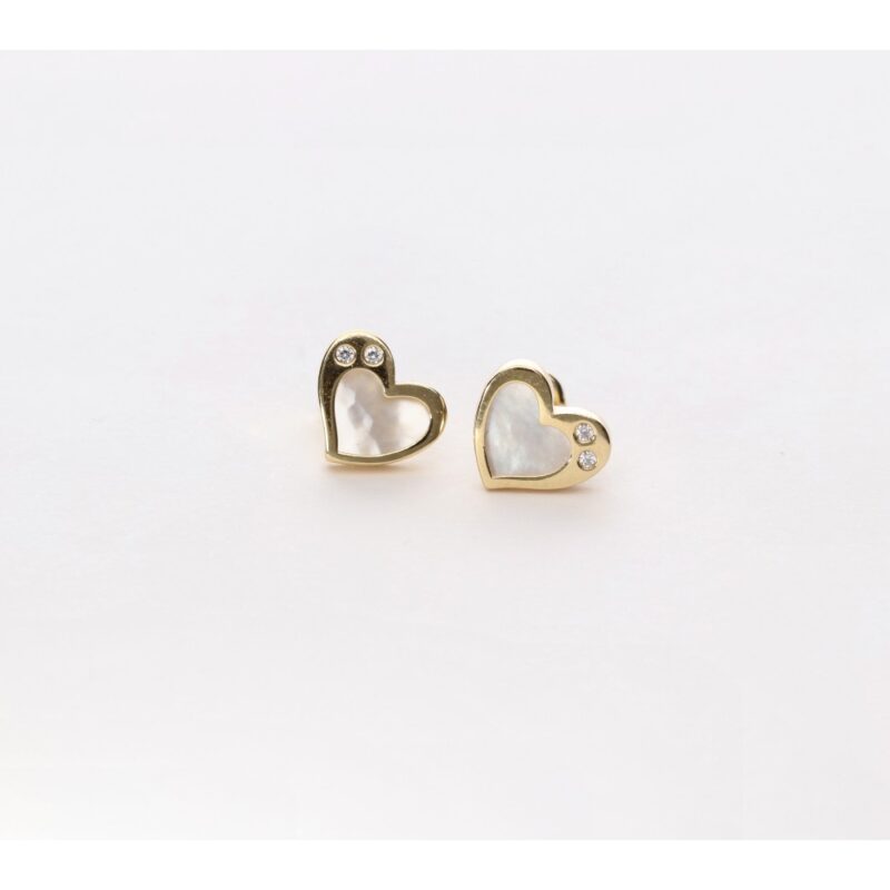 PENDIENTES ORO 18K CORAZON NACAR