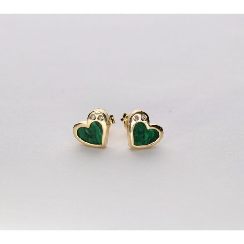 PENDIENTES ORO 18K CORAZON NACAR