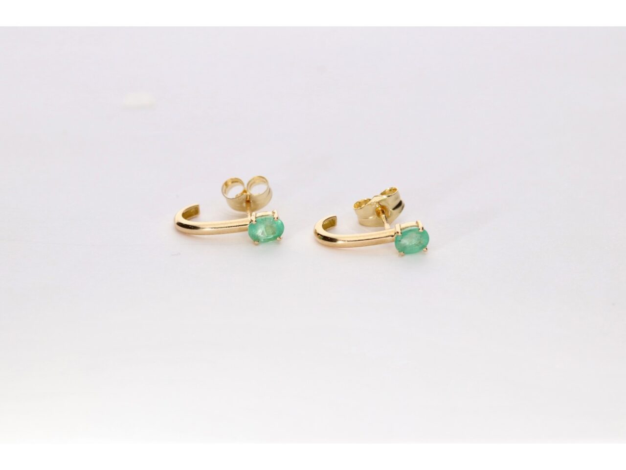 PENDIENTES ORO 18K ESMERALDA  FINA
